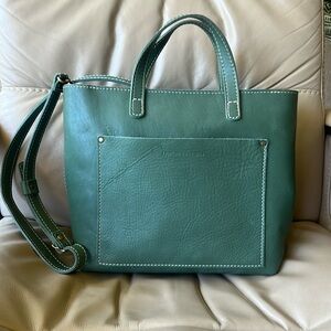 RARE Portland leather goods eucalyptus medium crossbody